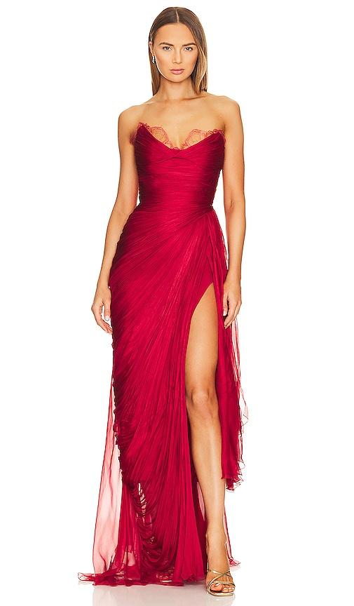 maria lucia hohan jolie gown in red. - size 36/4 (also in 40/8)