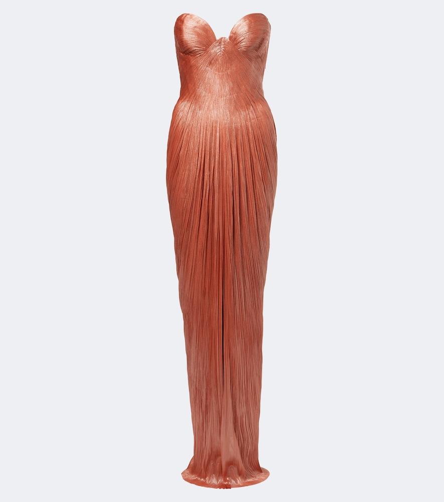 maria lucia hohan nadira silk bustier gown