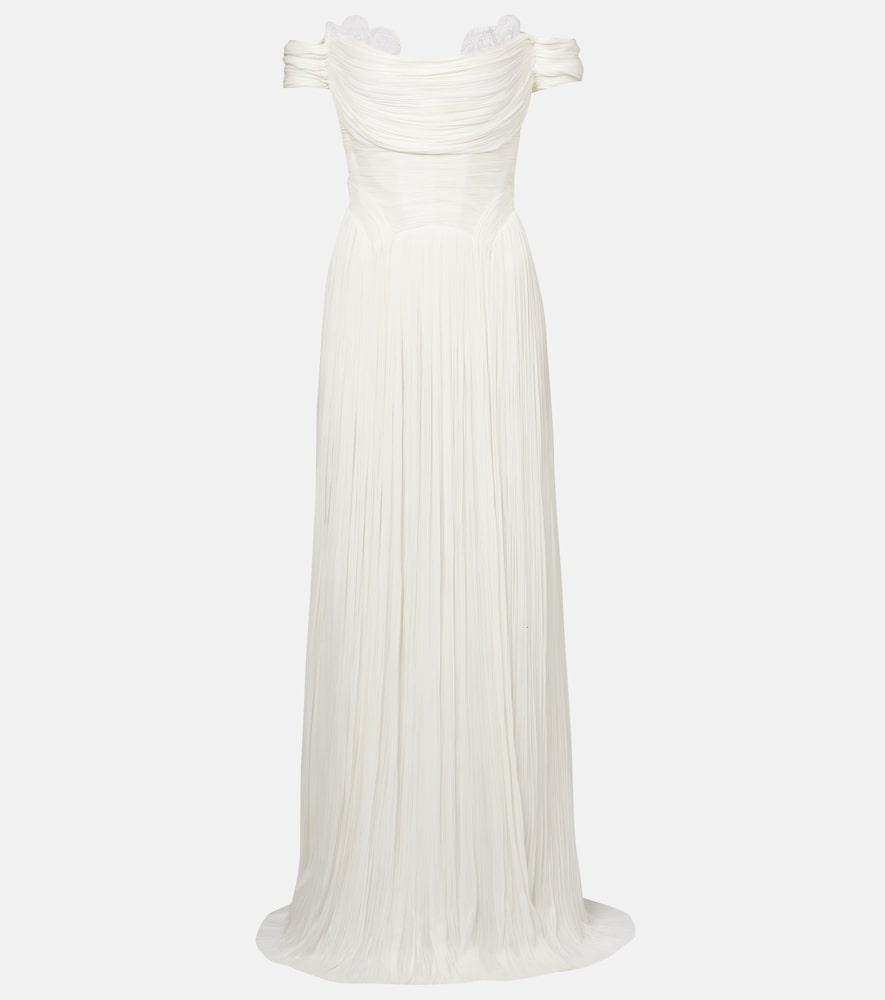 maria lucia hohan sharon off-shoulder silk gown