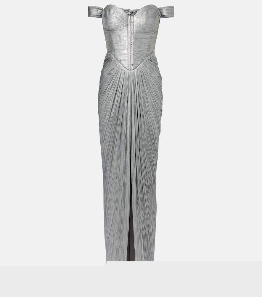 maria lucia hohan susie silk tulle bustier gown