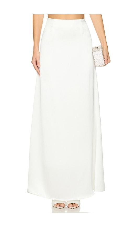 mariandree gaitan annalise silk skirt in white. - size l (also in m)