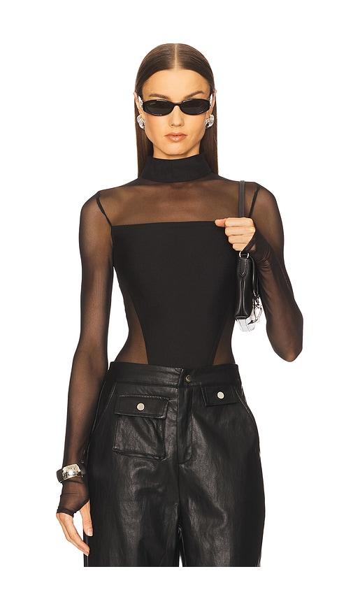 mariandree gaitan caroline bodysuit in black. - size m (also in xs, s, xl)