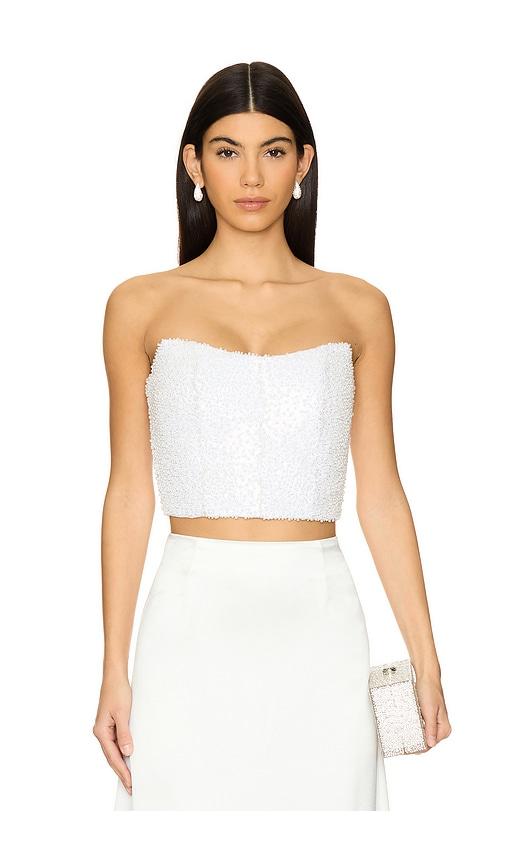 mariandree gaitan emily pearl top in white. - size m (also in xs, s)