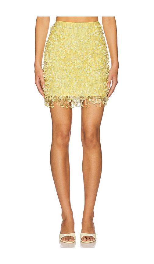 mariandree gaitan paula mini skirt in yellow. - size m (also in s)