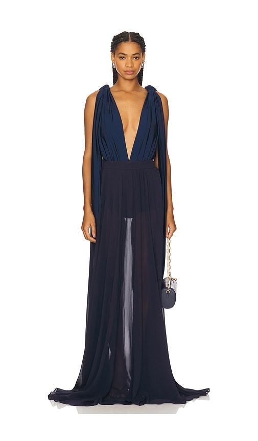 mariandree gaitan valerie bodysuit in navy. - size m (also in s)