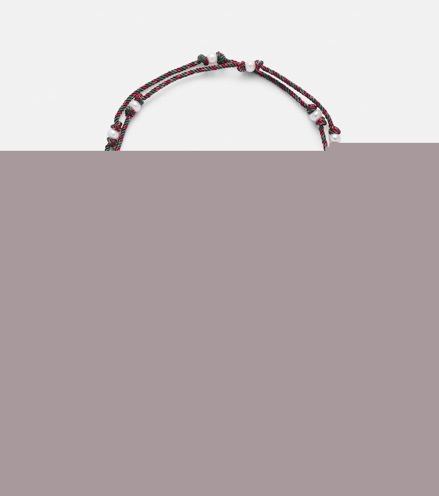 marie lichtenberg candy cane 18kt gold necklace with diamonds and enamel