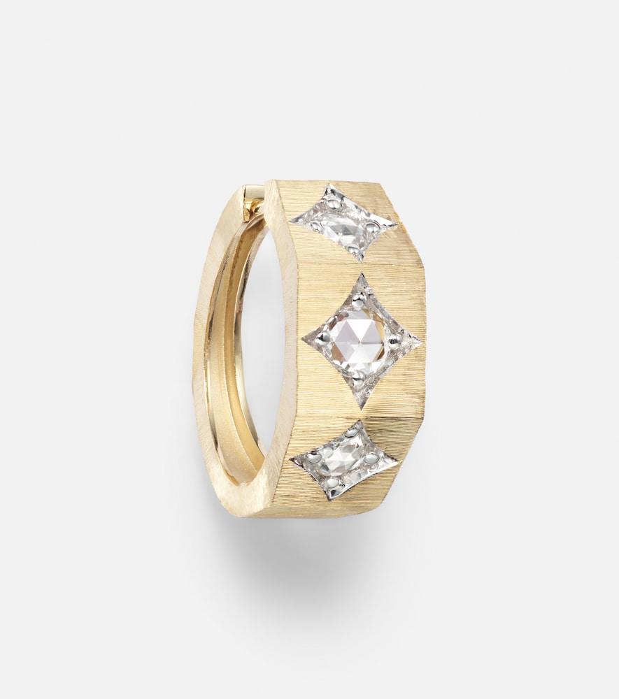 marie lichtenberg ecrou 18kt gold single hoop earring
