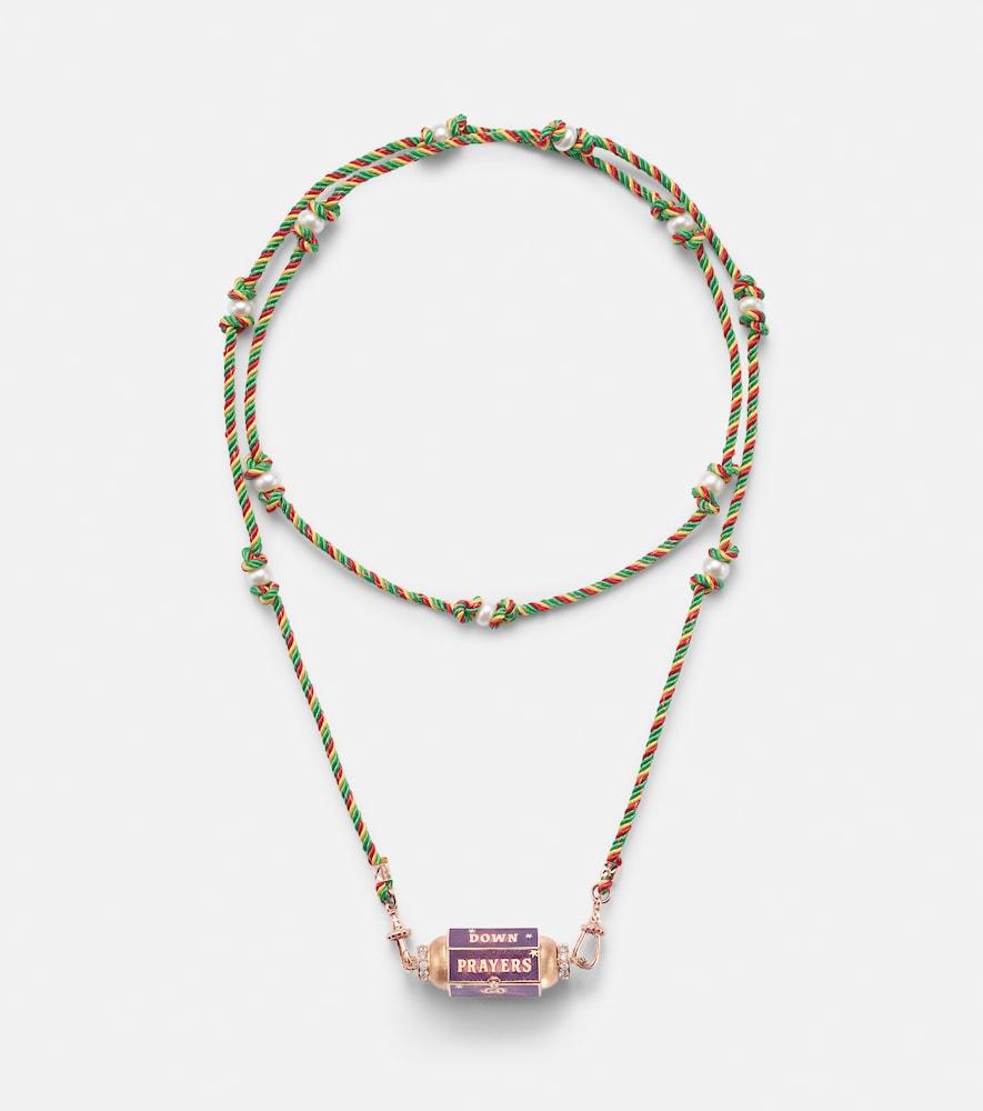 marie lichtenberg prayers box 18kt rose gold locket necklace with diamonds and pearls