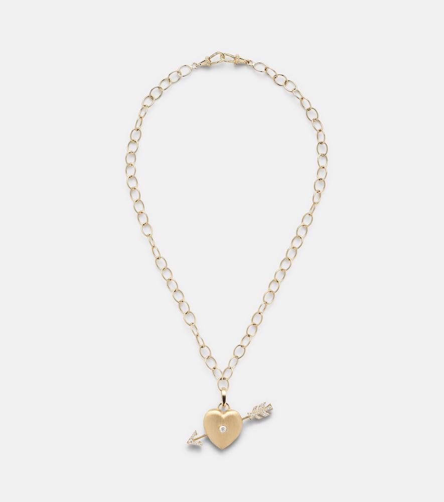marie lichtenberg rosa 18kt gold necklace with diamonds