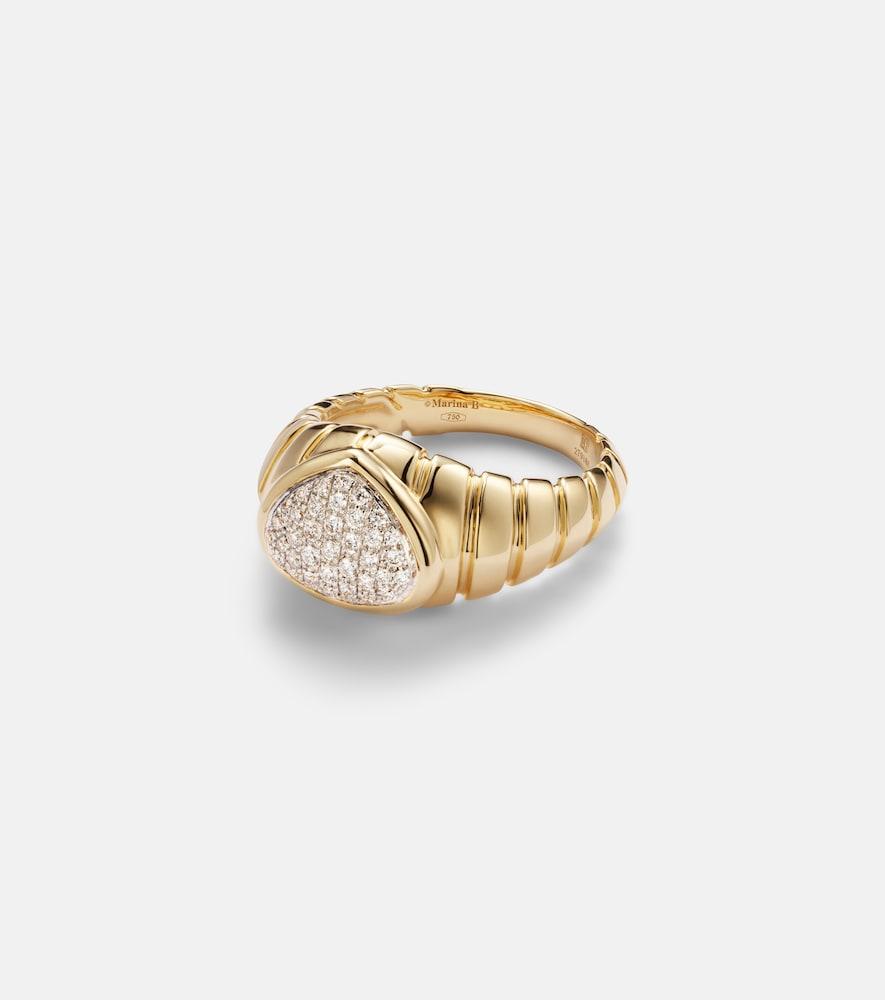 marina b timo 18kt gold ring with diamonds