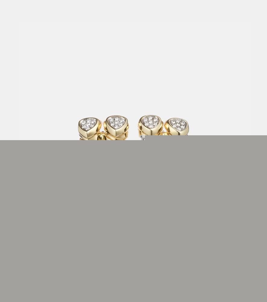 marina b trisolina 18kt gold earrings with diamonds