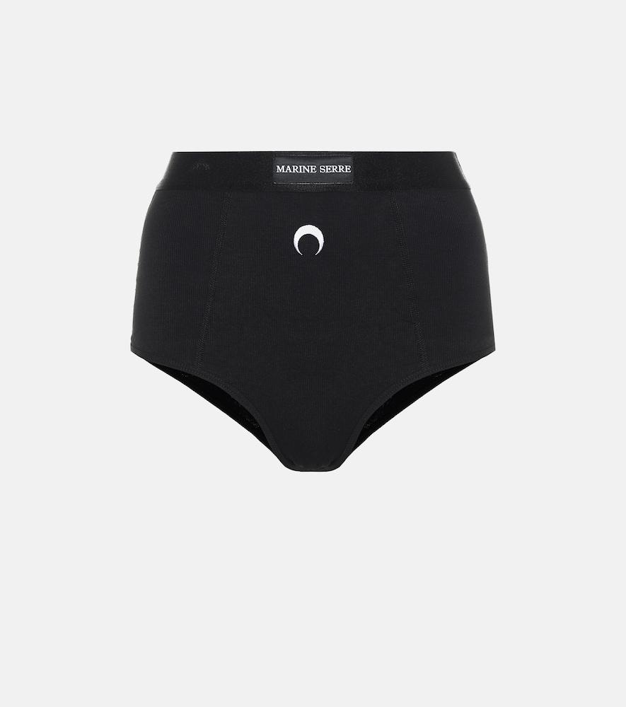 marine serre ribbed-knit stretch-cotton briefs