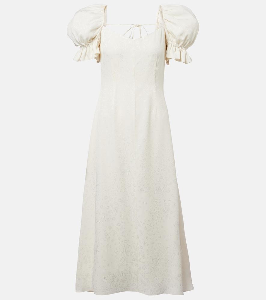 markarian aila silk jacquard cocktail dress