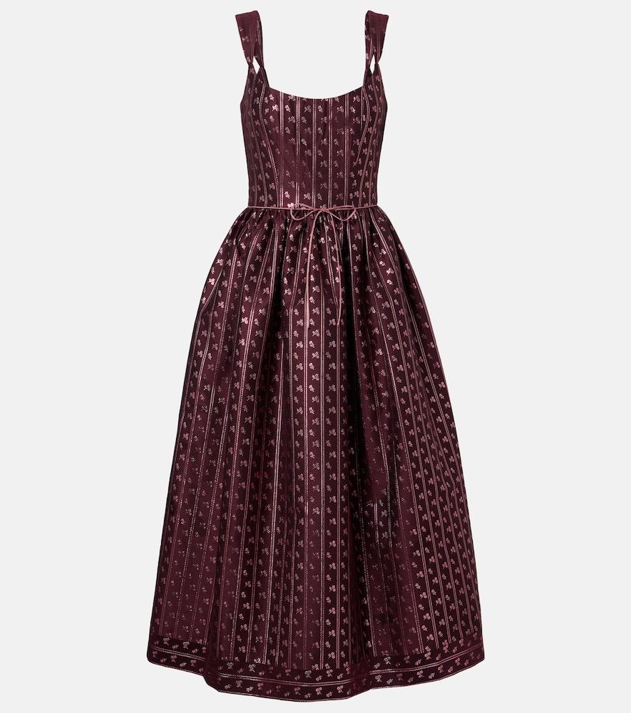 markarian apple bow-detail bustier dress