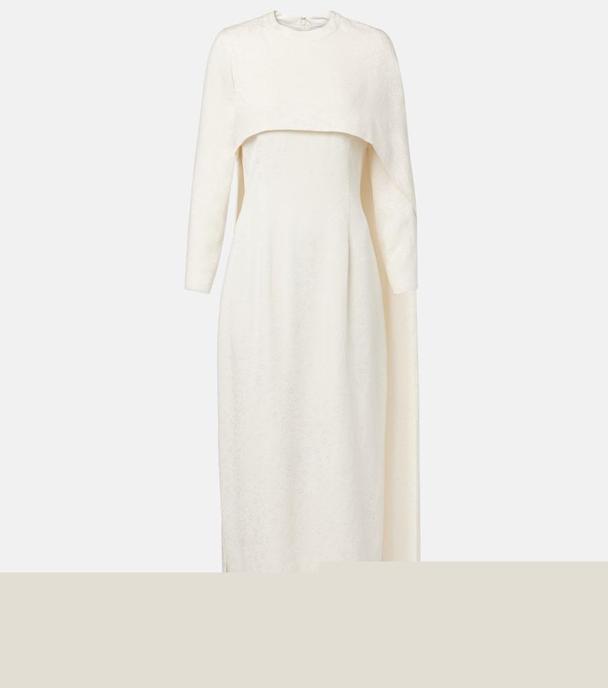 markarian felice caped jacquard midi dress