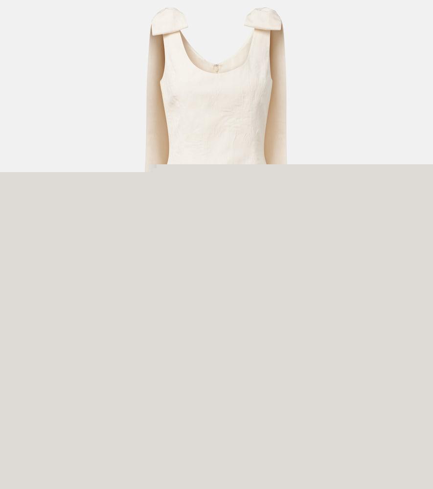 markarian gita bow-detail brocade minidress