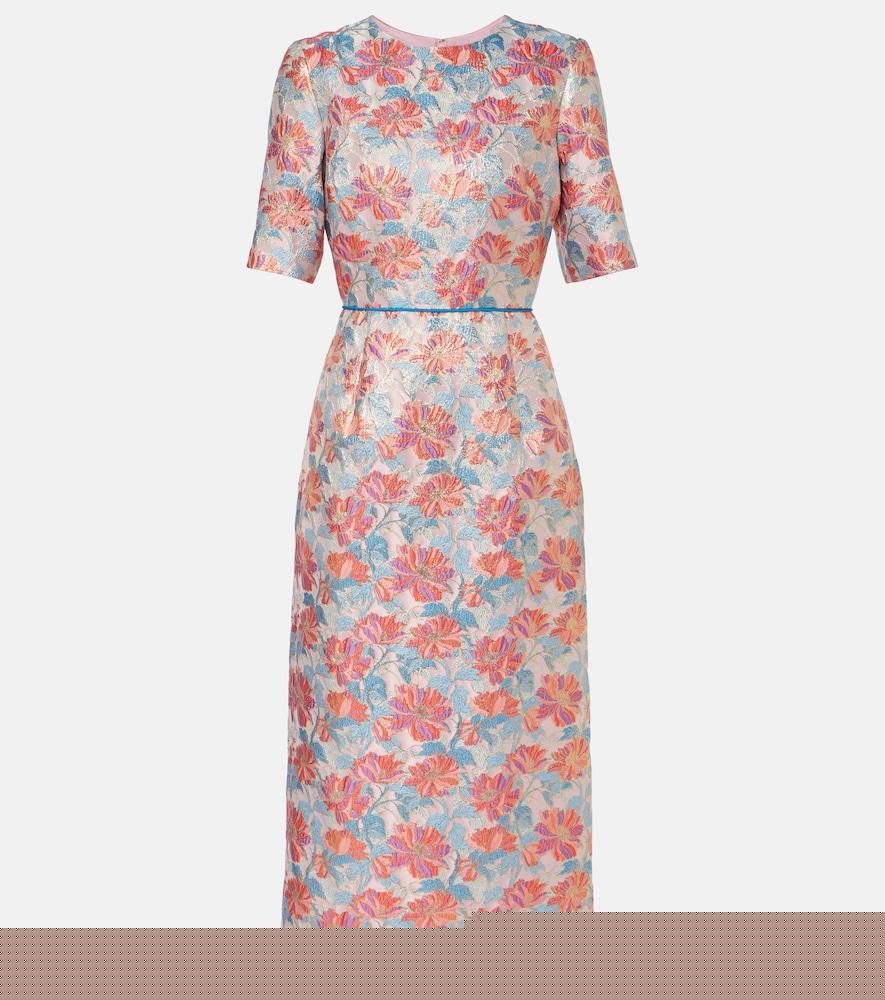 markarian metallic brocade cocktail dress