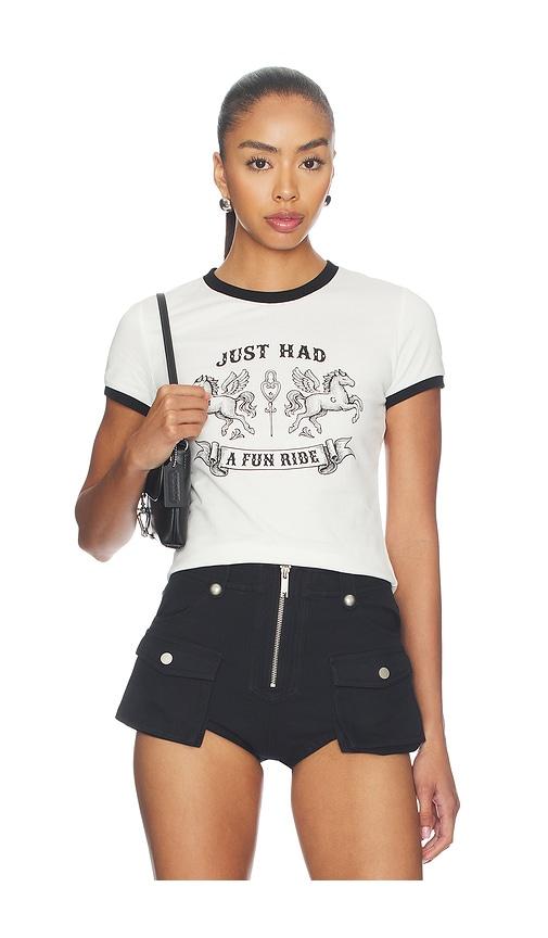 markgong fun ride printed t-shirt in white. - size l (also in m, s)