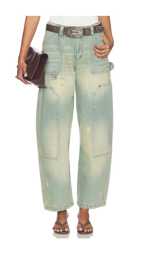 markgong lumberjack jeans in blue. - size 34/2 (also in 36/4, 38/6, 40/8, 42/10)