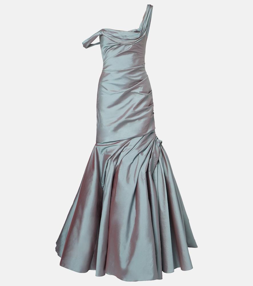 marmar halim asymmetric ruched gown