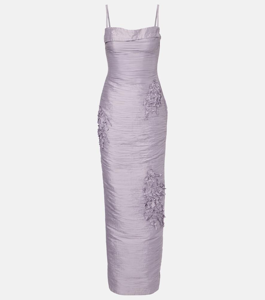 marmar halim marisol appliqué taffeta gown