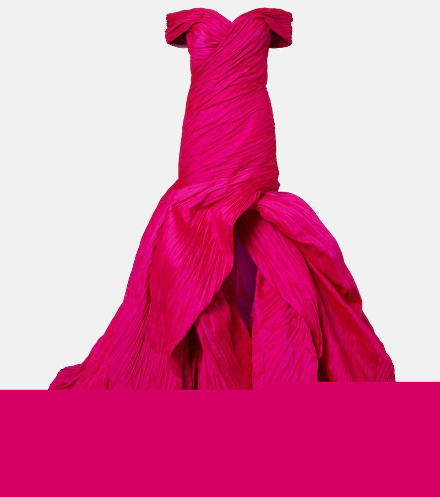 marmar halim off-shoulder bustier gown