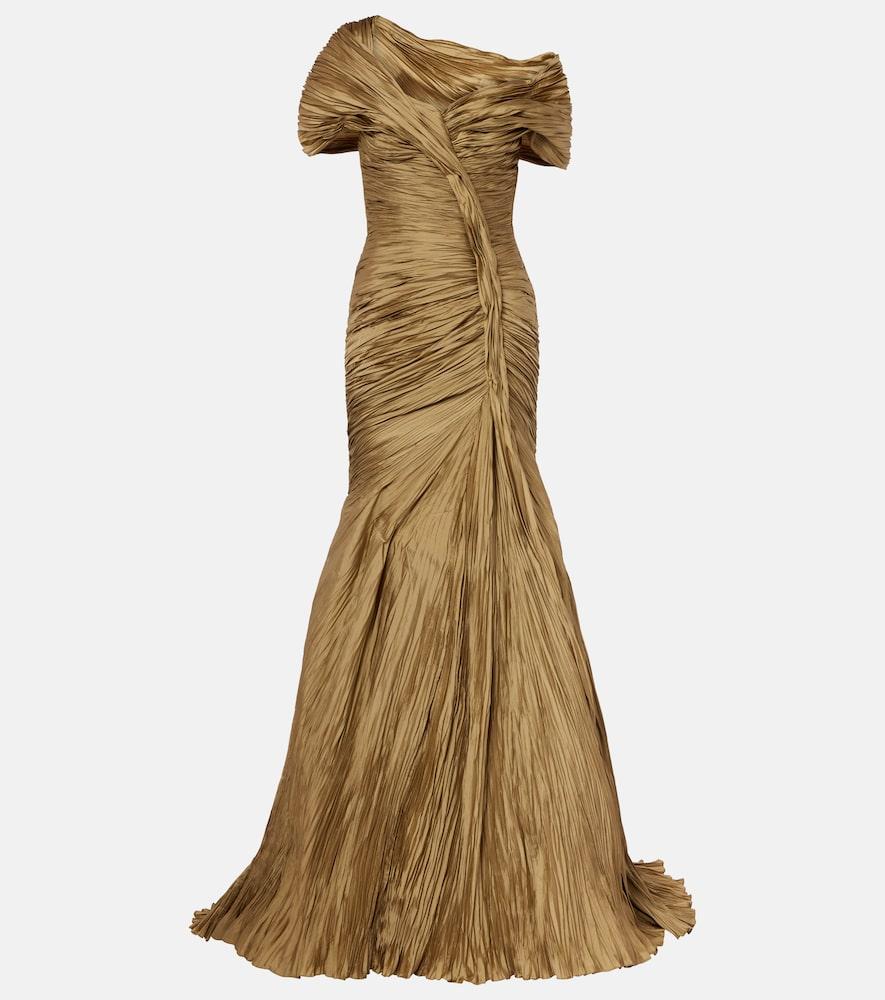 marmar halim off-shoulder bustier gown