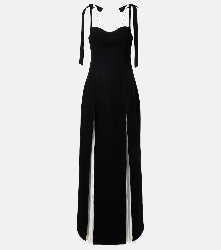 marmar halim pleated silk gown