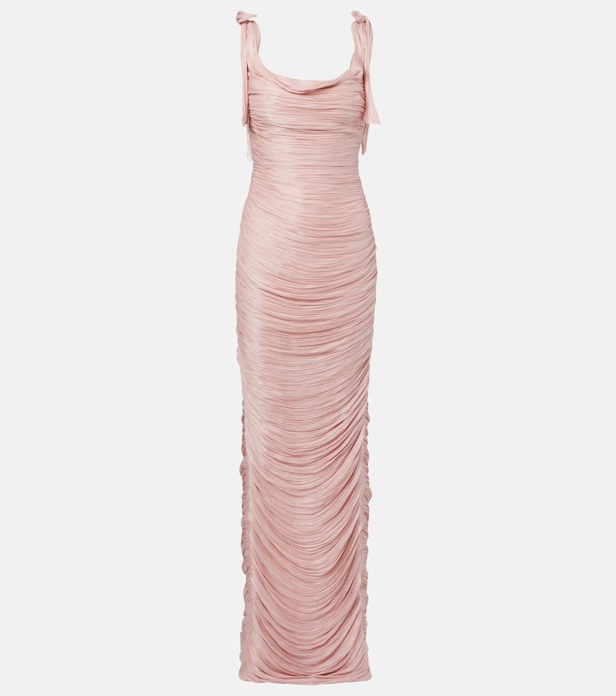 marmar halim ruched silk gown