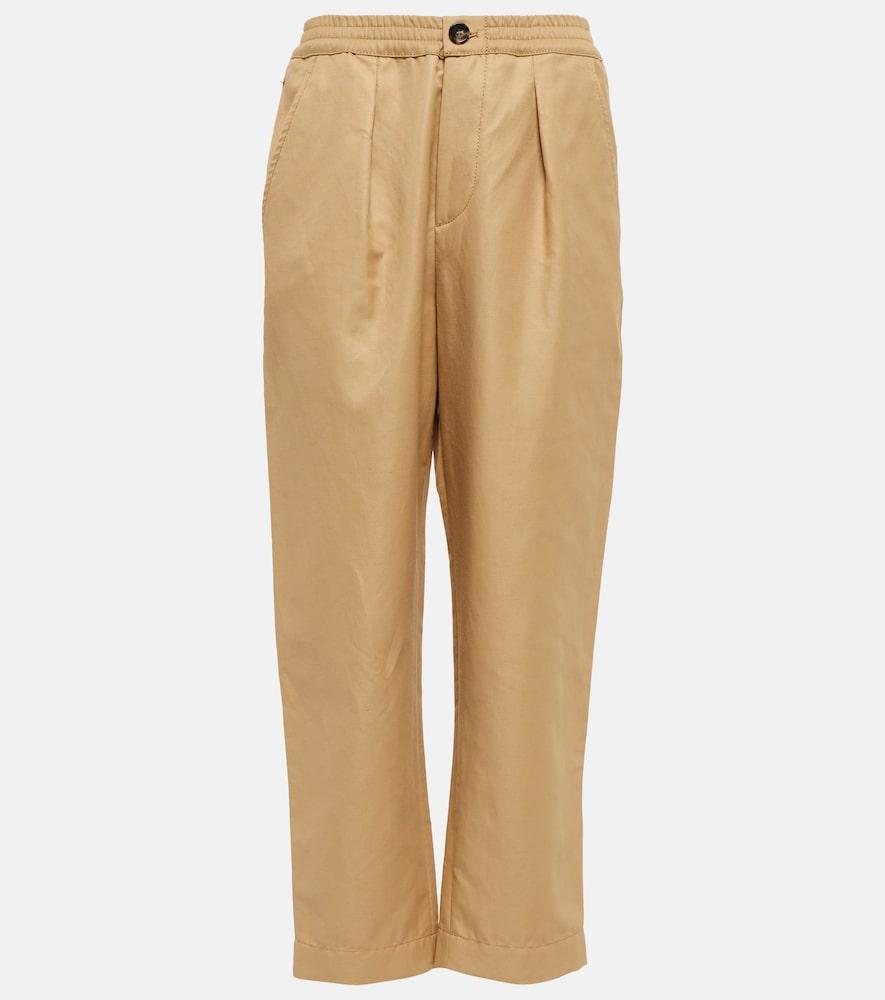 marni cropped high-rise straight pants
