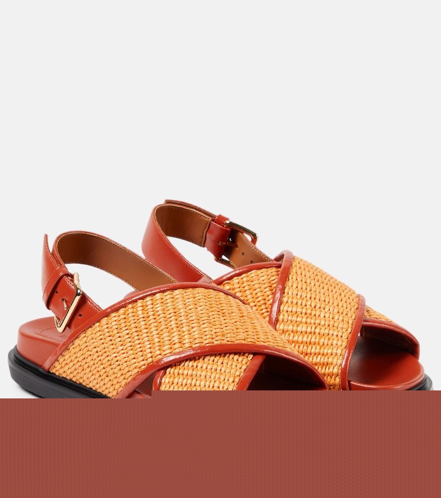 marni fussbet raffia-effect sandals