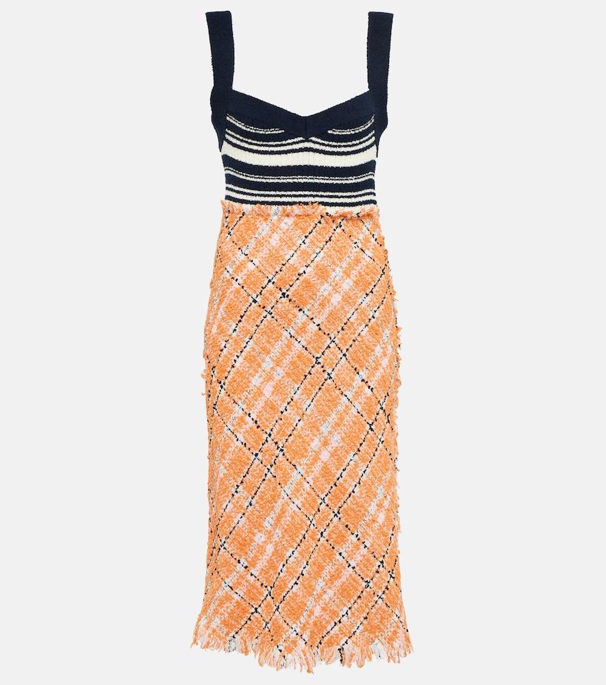 marni patterned cotton-blend midi dress