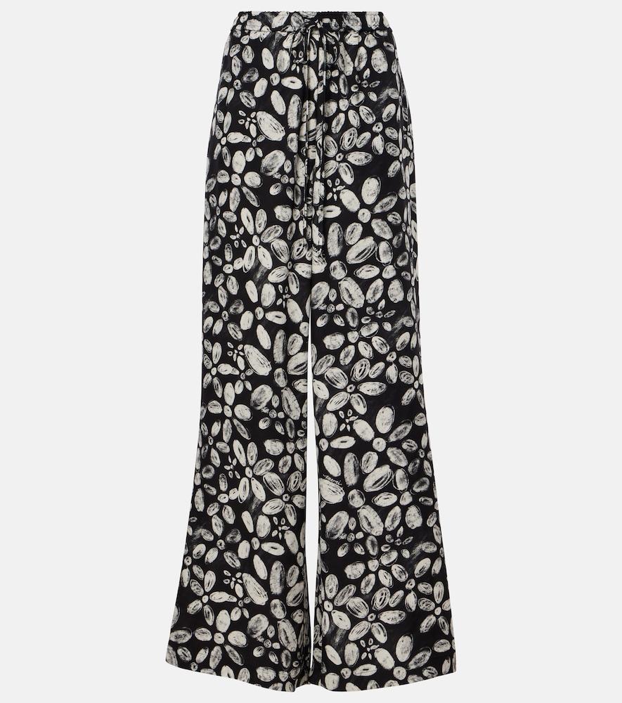 marni printed wide-leg pants