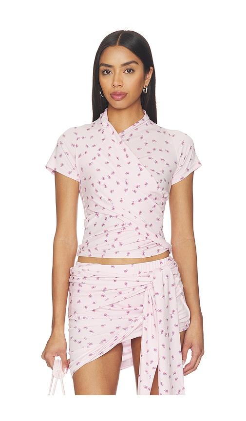 marrknull asymmetrical ruffle t-shirt in pink. - size l (also in xs, s, m)