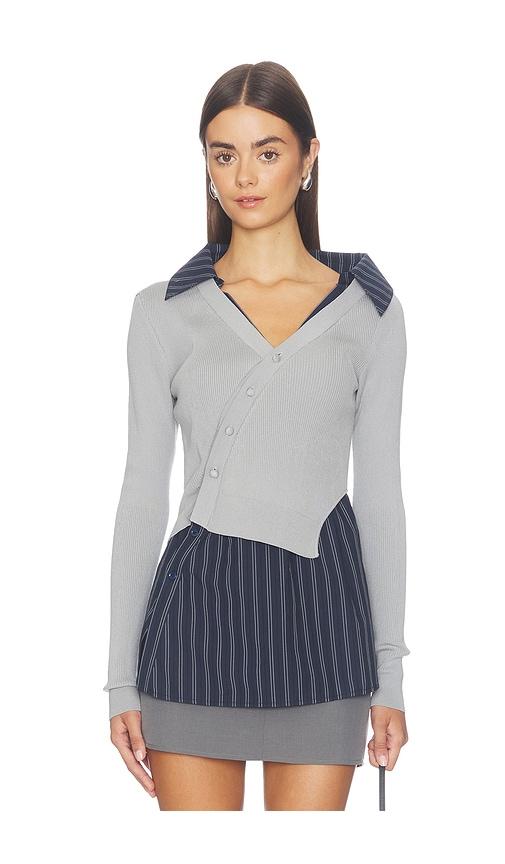 marrknull dislocation two-piece top in grey. - size l (also in m, s, xs)