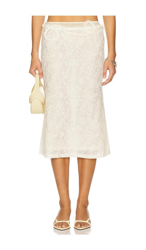 marrknull lace layered skirt in cream. - size m (also in s)