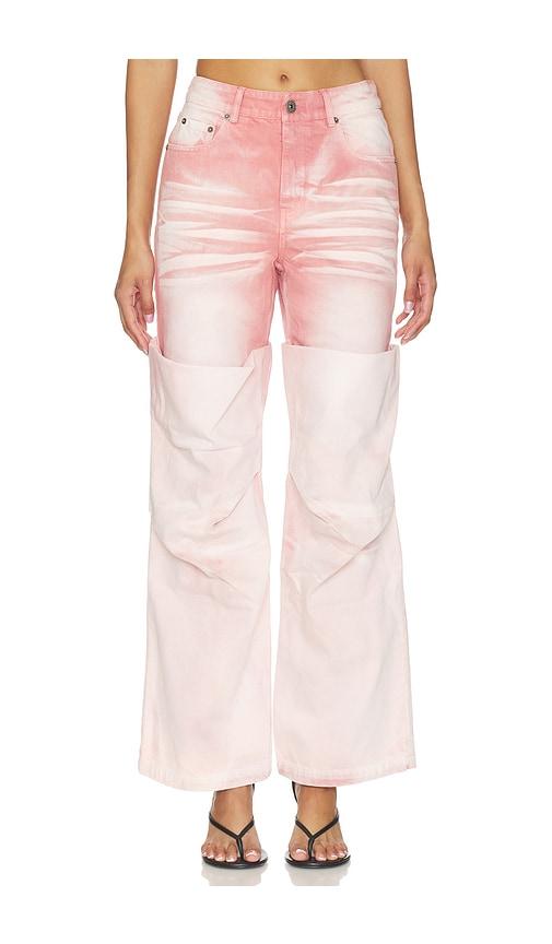 marrknull roll-cuff slim fit jean in pink. - size m (also in s, xs)