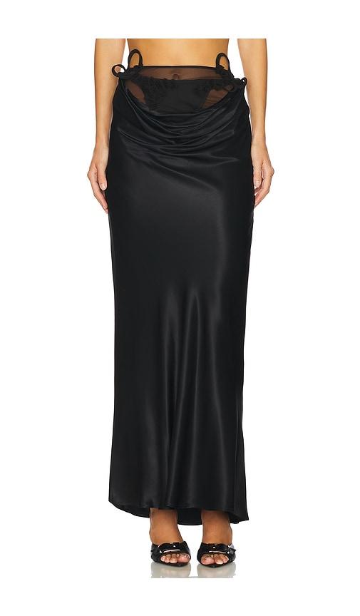 marrknull vine flowers long skirt in black. - size m (also in s)