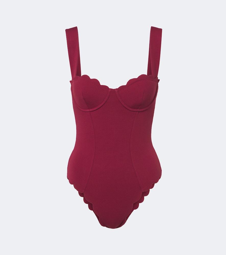 marysia la roche scalloped swimsuit