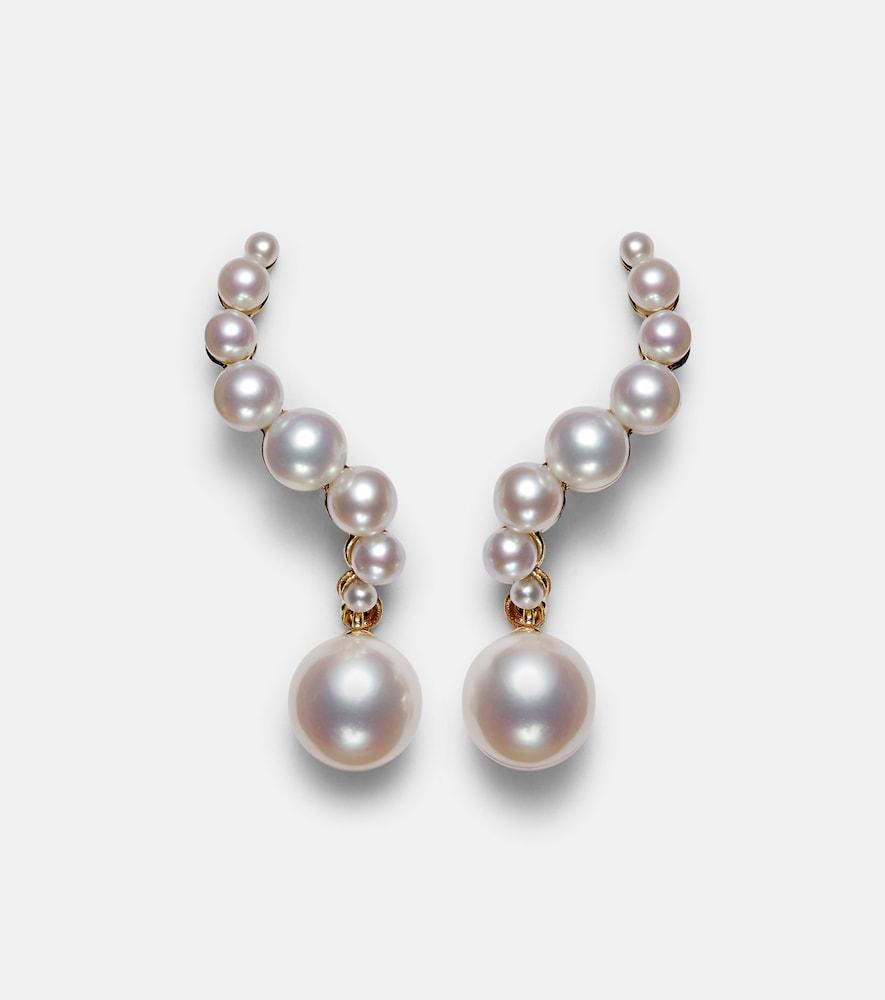 mateo 14kt gold drop earrings with pearls