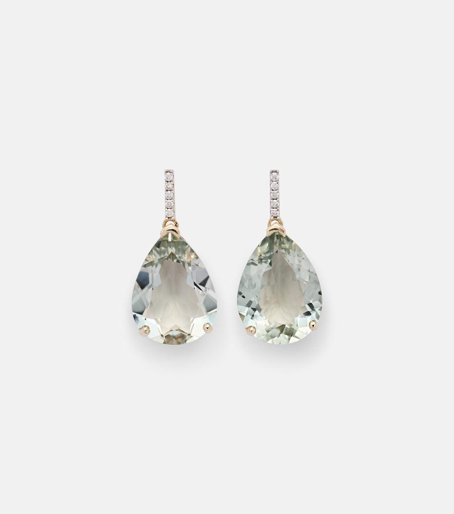 mateo 14kt gold earrings with diamonds and amethysts