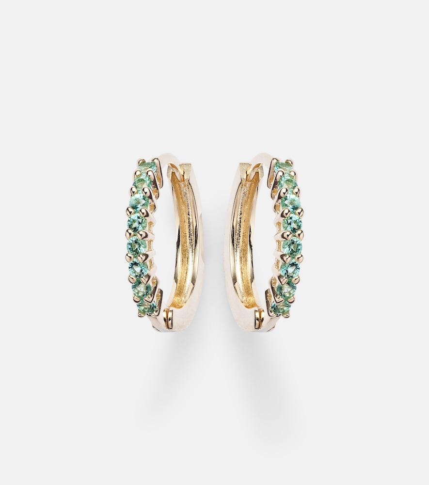 mateo 14kt gold earrings with emeralds