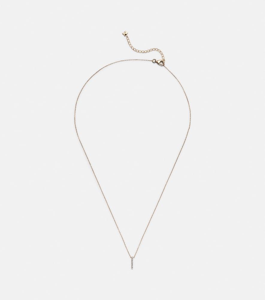mateo 14kt gold la barre necklace with diamonds