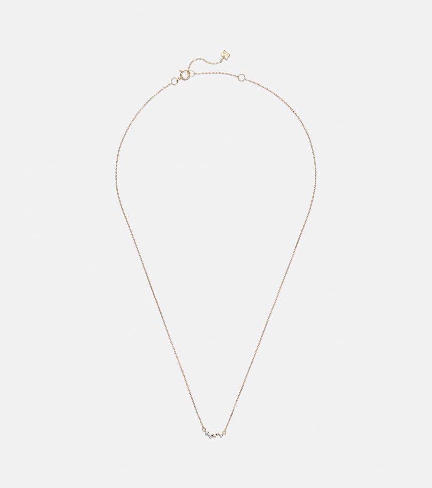 mateo 14kt gold necklace with diamonds