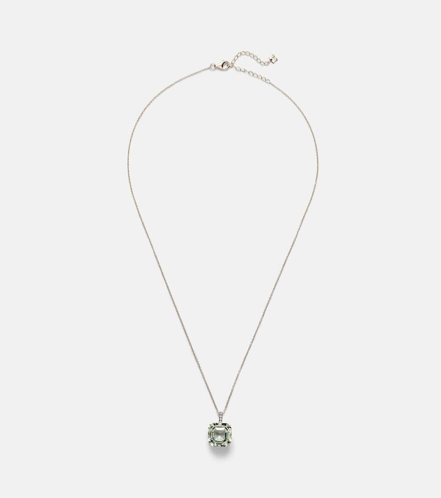 mateo 14kt gold necklace with green amethyst and diamonds