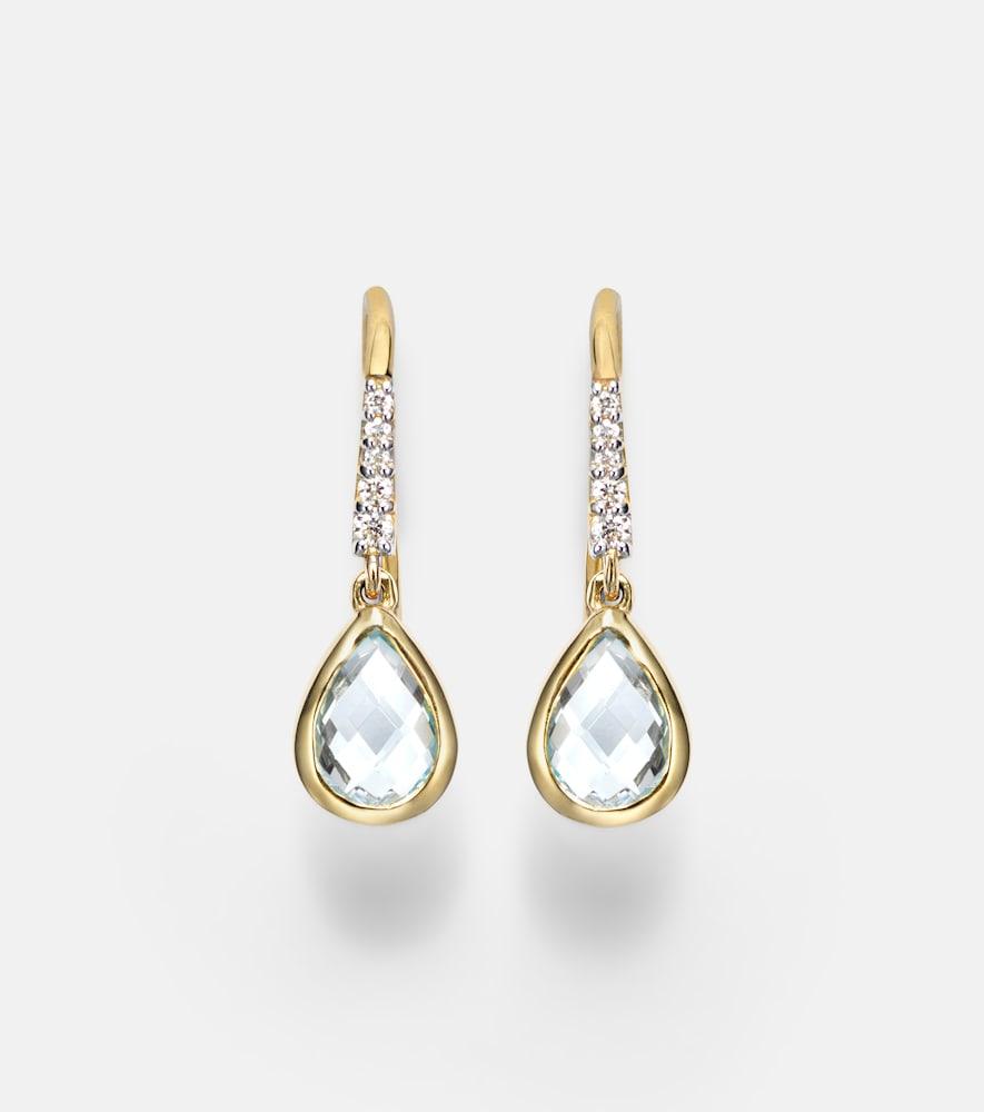 mateo 14kt yellow gold earrings with amethyst and diamonds