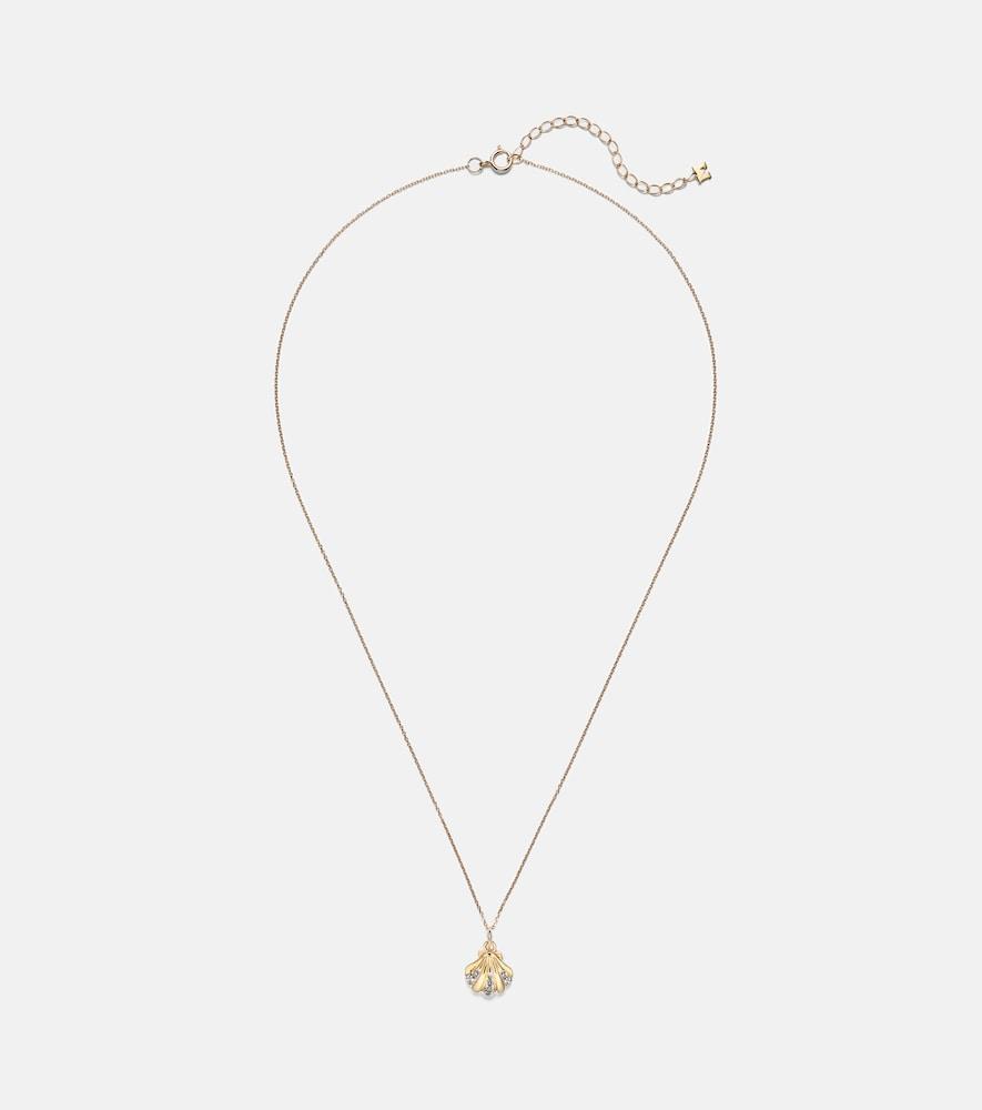 mateo petite venus 14kt gold pendant necklace with diamonds