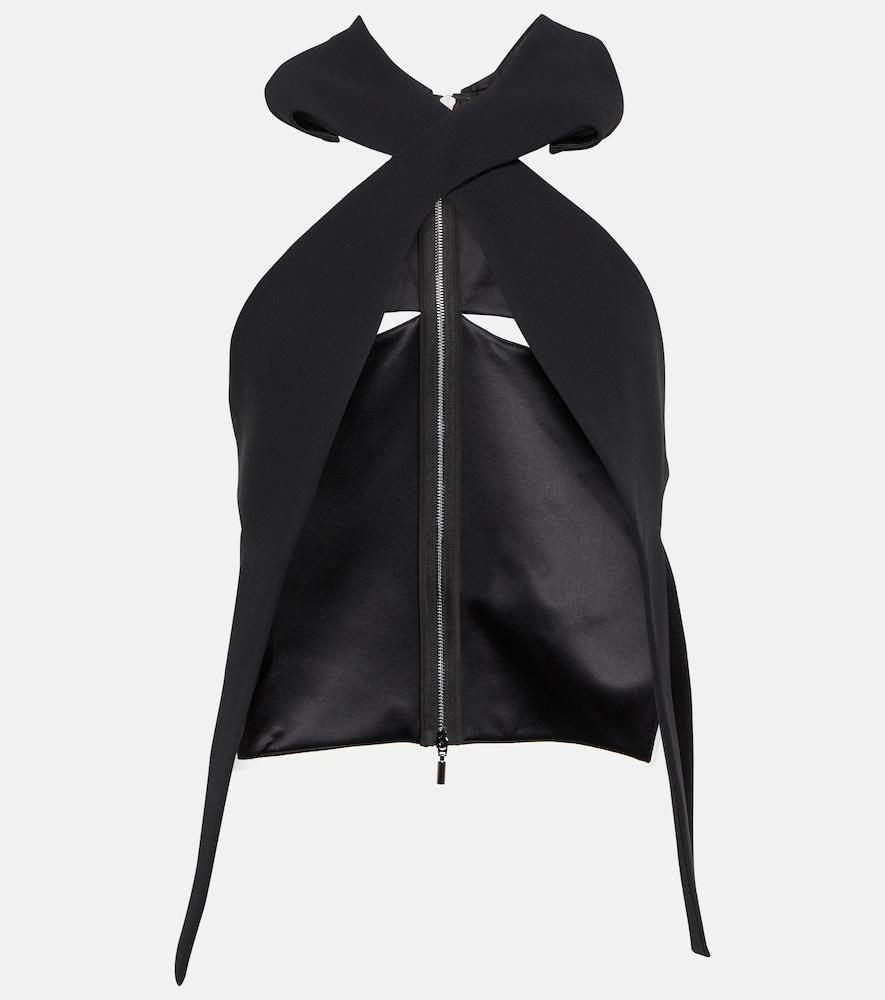 maticevski cross leaf halterneck cutout top