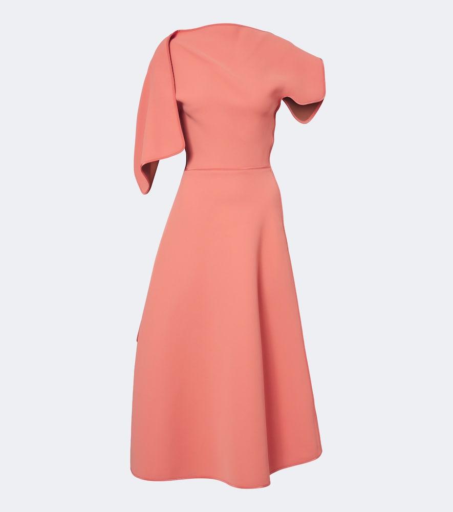 maticevski diadem draped asymmetric midi dress