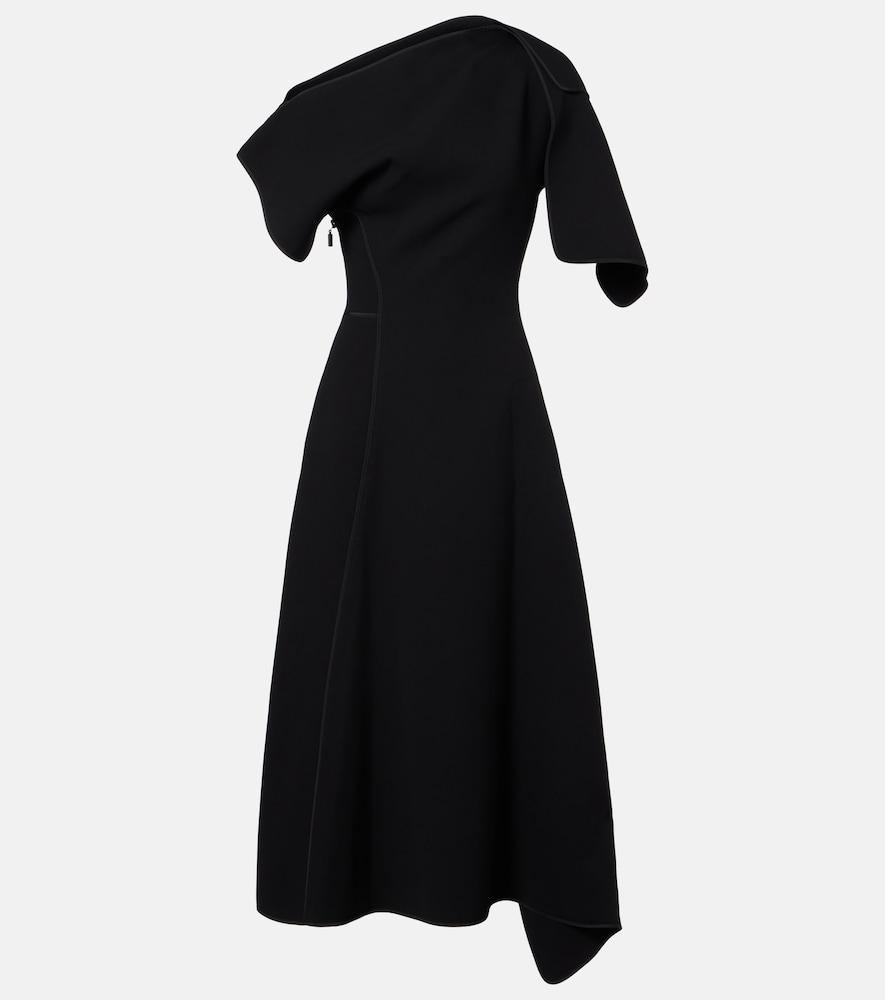 maticevski diadem draped asymmetric midi dress